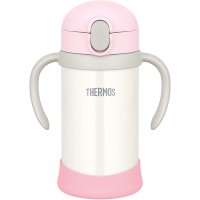 Thermos Vacuum Insulated Baby Straw Bottle 350ml-Pink